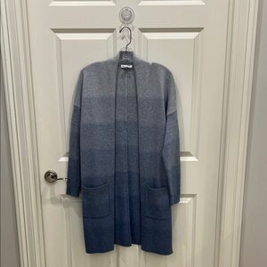 Athleta Blue ombré Open-Front Cardigan
